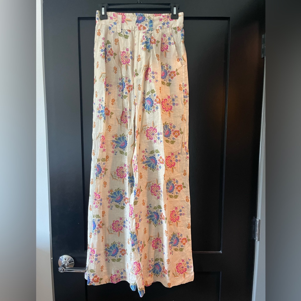 Spell Solstice Linen Pant In Cream